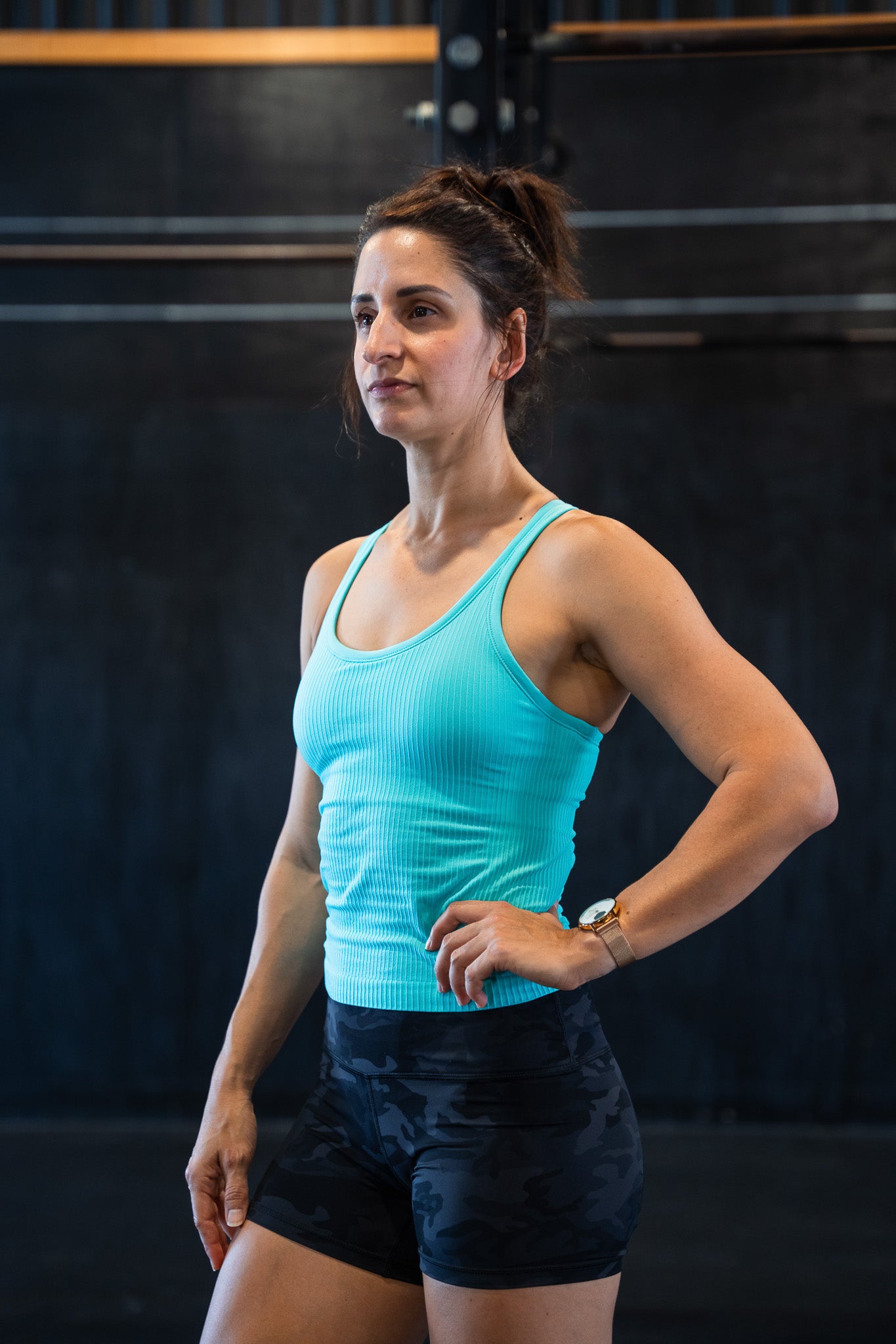 Rach Ribbed Short/ Mid Muscle Singlet