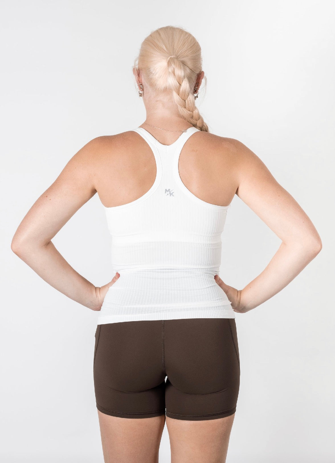 Rach Ribbed Mid Length Muscle Singlet