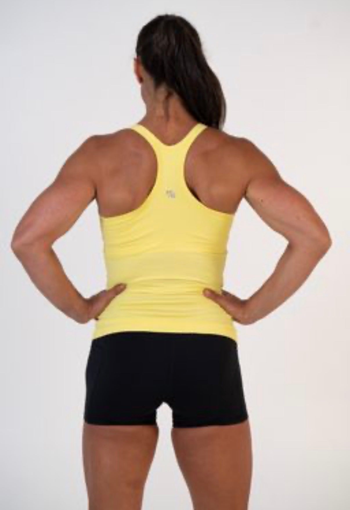 Rach Ribbed Mid Length Muscle Singlet