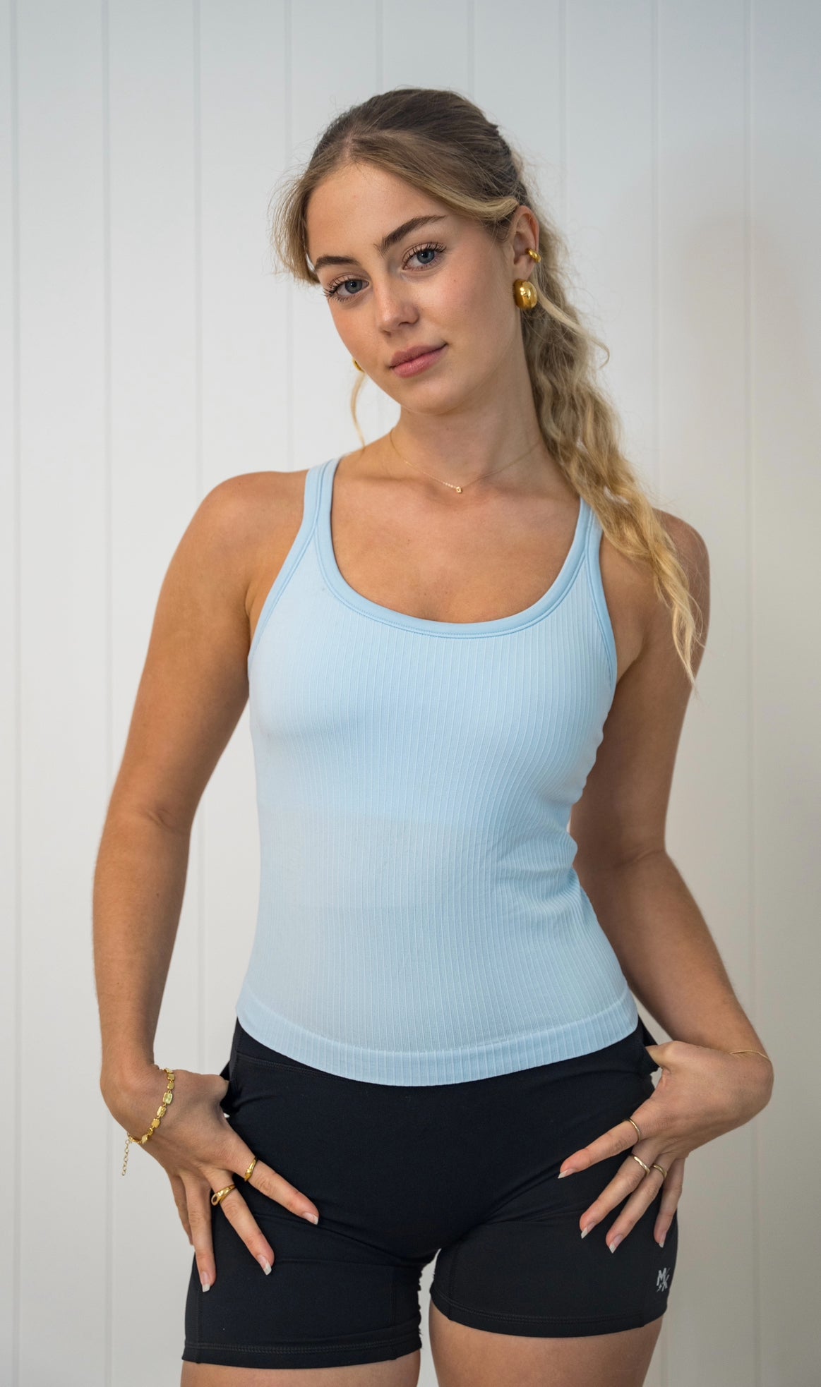 Rach Ribbed Short Muscle Singlet