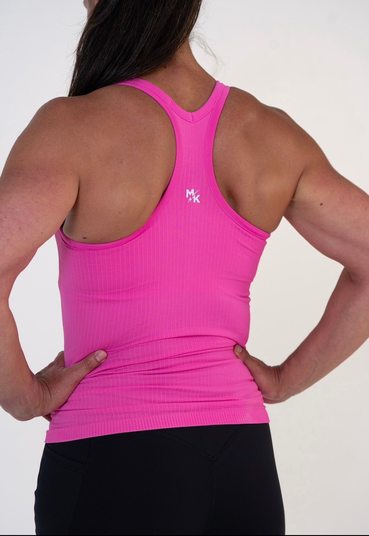 Rach Ribbed Mid Length Muscle Singlet